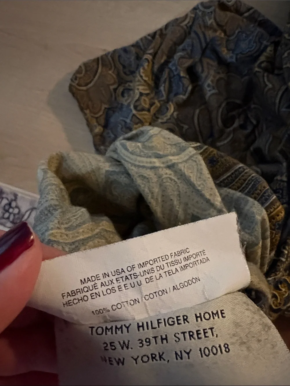 🕷️ Tommy Hilfiger brown paisley sateen cotton KING DUVET COVER